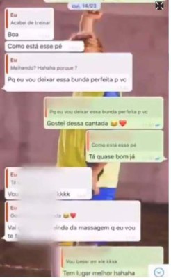 FOTOS: Sale a la luz el chat completo de WhatsApp entre Neymar y Najila Trindade, la modelo que lo acusa de violación