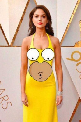 Los memes del vestido que Eiza González usó en los Premios Oscar arrasan en internet