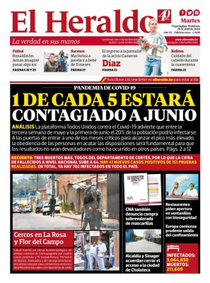 1 de cada 5 estará contagiado a junio