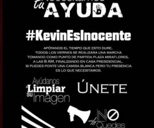 Uno de los afiches a favor de Kevin Solórzano, que circula en las redes sociales.