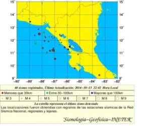 El temblor ocurrió hacia la 21H52 locales (03H52 GMT, tuvo como epicentro el Golfo de Fonseca, en el océano Pacífico y ha 24 km de profundidad, frente al Padre Ramos, Chinandega