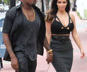 Kanye West y Kim Kardashian.