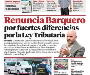 Renuncia Barquero por fuertes diferencias por la Ley Tributaria