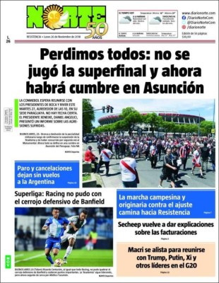 Esto dice la prensa argentina sobre la cancelación del clásico entre Boca y River en final de Libertadores