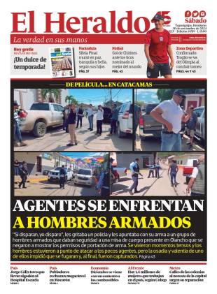 Agentes se enfrentan a hombres armados