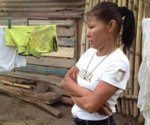 María Teresa Cárcamo, una de las detenidas en los operativos efectuados en La Lima, Cortés. (Foto: cortesía @RedInformativaH)