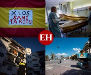 España registró este domingo por tercer día consecutivo un descenso en el número de fallecidos por coronavirus, con 674 muertes en las últimas horas, la cifra más baja en diez días, mientras la presión en hospitales y cuidados intensivos también se relaja. Fotos: AFP/AP