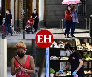 Las mascarillas ya eran un utensilio habitual en España, pero desde este jueves son obligatorias en espacios abiertos y cerrados. Una orden que la población entiende, porque sin ella 'es como tirarse a la piscina sin saber nadar', dice Cristina Quevedo, profesora de primaria. Fotos: AFP