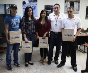 Víctor Bustillo, Samaí Torres, Claudia Cortés, Alex Díaz y Franklin Maradiaga.