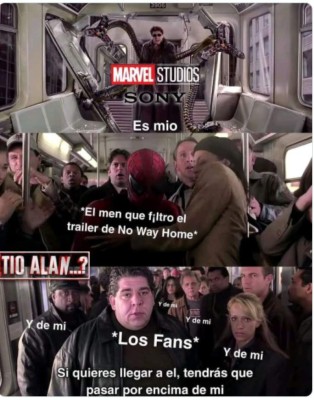 Los divertidos y explosivos memes que dejó el tráiler de Spider-Man: No way home