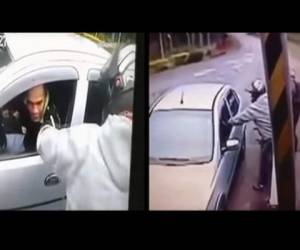 Los ladrones trataron de atracar a un policía.