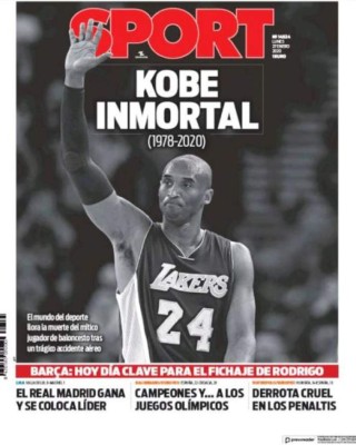 Leyenda, inmortal y eterno: emotivas portadas por 'Black Mamba'