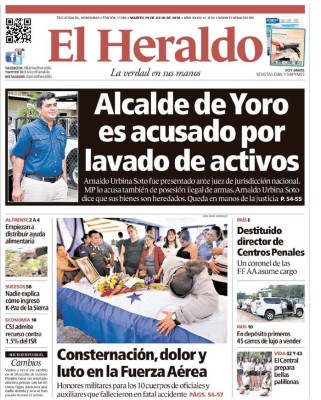 Alcalde de Yoro es acusado por lavado de activos