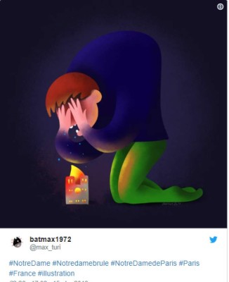 Las ilustraciones que se generaron tras incendio de la catedral de Notre Dame de París