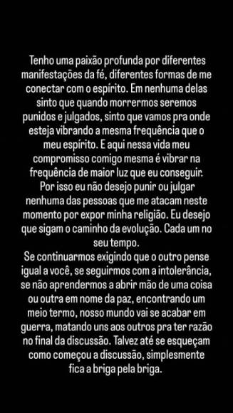 Anitta confiesa su fe en la santería y pierde miles de seguidores