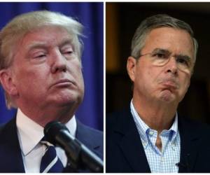 Donald Trump crítica a Jeb Bush por hablar español.