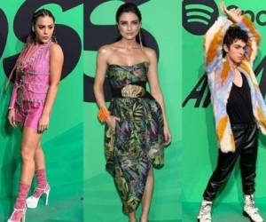 Varios famosos desfilaron por la alfombra verde de los Spotify Awards 2020. Fotos: Instagram.