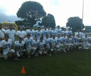 Imagen del equipo nacional hondureño sub 19 de fútbol americano en Santa Tecla.