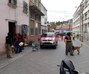 Al lugar llegaron varios miembros de la Dirección de Lucha Contra el Narcotráfico. Foto: Alex Pérez/ EL HERALDO