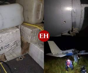 23 fardos de supuesta droga fueron hallados en la avioneta. Fotos: Cortesía.