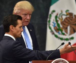 Enrique Peña Nieto el día que recibió a Donald Trump, cuando este apenas era candidato por el partido Republicano estadounidense.