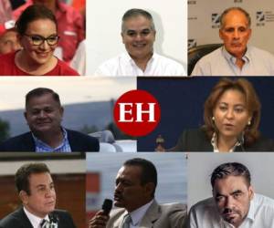 14 son los hondureños que aspiran a la presidencia de la República con sus partidos, más tres candidatos independientes, de los casi 40 mil que acuden a las urnas en busca de un cargo de elección popular. Fotos: EL HERALDO.