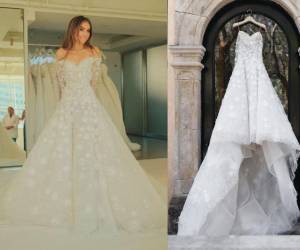 Tres meses después de su boda religiosa con Pablo Bernot, Sofía Castro compartió imágenes inéditas del diseño de su vestido de novia, una pieza exclusiva de Oscar de la Renta.