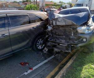 El percance vial ocurrió cerca de un semáforo en la carretera CA-5 en Siguatepeque.