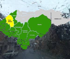 La ilustración muestra cuáles son los departamentos bajo alerta verde y amarilla, así como dónde el clima permanece seco.