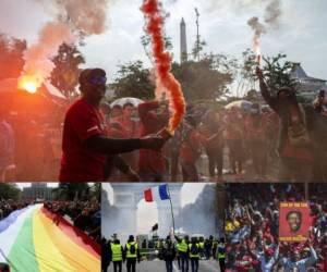 Este miércoles 1 de mayo se conmemora el Día Internacional del Trabajo, que en todos los países del mundo se celebra con marchas, los trabajadores salen a las calles exigiendo que se respeten sus derechos laborales. FOTOS: Agencias