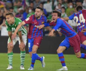 Jordi Alba marcó sobre la hora el tanto que le dio el pase a la Champions al Barcelona.