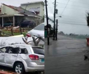 Grandes inundaciones se registran en el noroeste de Bahamas. Fotos Twitter