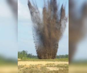 Destruyen narcopista en el sector de la Laguna de Ibans, Gracias a Dios.