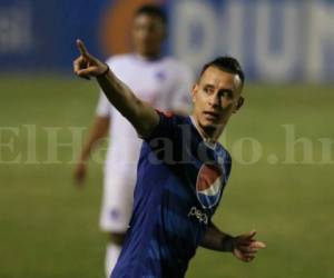 Erick Andino, anotador del gol de Motagua. Foto: Johny Magallanes / El Heraldo.