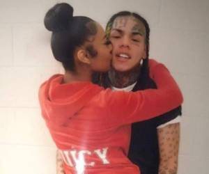 Tekashi 6ix9ine y su novia Jade en la cárcel. Foto: Instagram