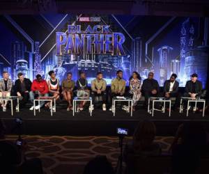 Elenco de 'Black Panther' (Pantera Negra). Foto AFP