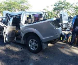 Este es el vehículo en el que se trasladaban las víctimas del accidente. Foto: Cortesía.