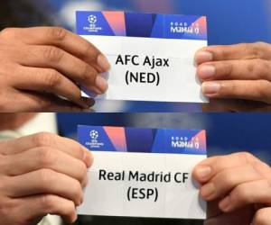 Ajax y Real Madrid se verán las caras el 13 de febrero en la cancha. Foto: AFP