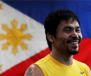 Manny Pacquiao, boxeador profesional de Filipinas que podría renunciar al profesionalismo para ir a los Juegos Olímpicos.