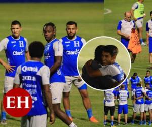 Los seleccionados de la Bicolor realizaron este martes su segundo entrenamiento en el estadio Nacional de Tegucigalpa, capital de Honduras, con la incorporación de Jonathan Rubio, Rigoberto Rivas y Rubilio Castillo. Foto: Ronal Aceituno.