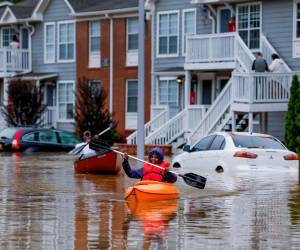 Daños en Florida tras el paso del huracán Helene y su marejada ciclónica.