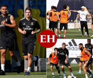 El volante colombiano James Rodríguez fue uno de los jugadores que se uniformaron este lunes para comenzar una semana de entrenamientos en la plantilla merengue que dirige Zinedine Zidane. (Fotos: Cortesía Real Madrid)