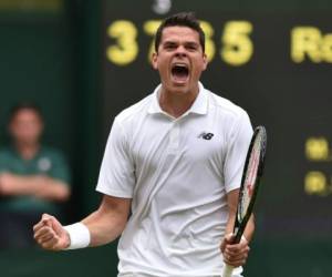 El canadiense Milos Raonic grita con el alma la clasificación.