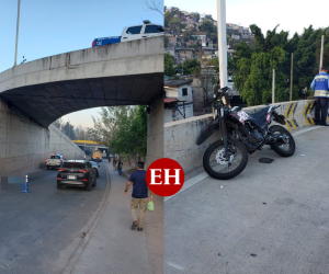 Mientras el cuerpo del joven quedó bajo el puente, el vehículo de dos ruedas fue encontrado arriba.