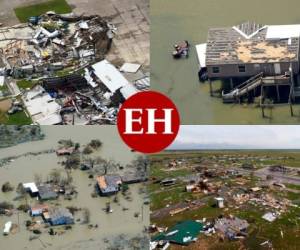 La gente espera en fila ante las oficinas del departamento de vivienda de Galveston para subir a autobuses que los evacuarán desde Galveston Island a Austin antes de la llegada del huracán Laura. Foto: Agencia AP.