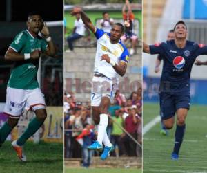 Carlo Costly, Jerry Bengtson y Roberto Moreira fueron los protagonistas de la jornada 8 del fútbol hondureño. (Fotos: EL HERALDO)