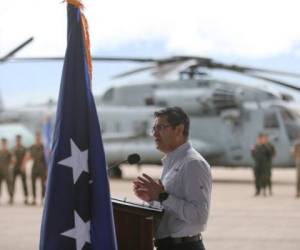 Los marines fueron recibidos por el presidente Juan Orlando Hernández, quien destacó la cooperación que recibe Honduras de Estados Unidos.