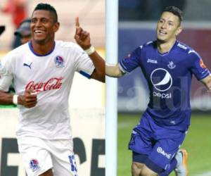 Carlo Costly y Erick Andino Portillo, figuras en Olimpia y Motagua, respectivamente. (Fotos: Deportes EL HERALDO)