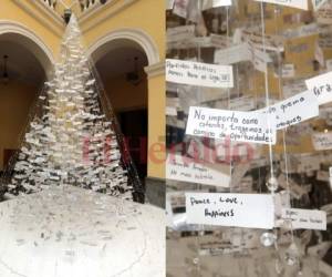 Aproximadamente 600 ciudadanos ya estamparon sus anhelos en el “Árbol de los deseos”. Fotos: Efraín Salgado/EL HERALDO