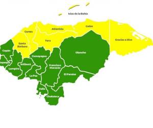 Siete departementos de Honduras están en alerta amarilla y el resto en alerta verde por las lluvias.